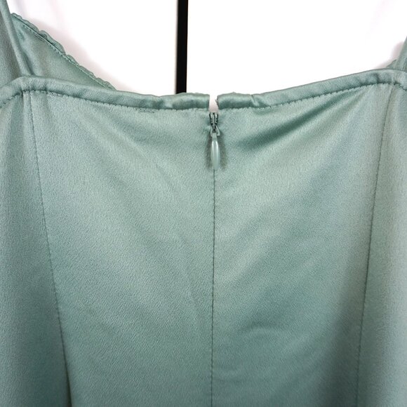 NWT Topshop Gathered Bust Slip Dress in Seafoam Green - Picture 12 of 12